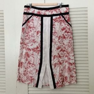 Neesh by D.A.R. Red Toile Ribbon Skirt